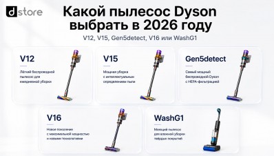 Какой пылесос Dyson выбрать в 2026 — V12, V15, Gen5detect, V16 и WashG1